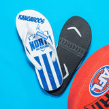 AFL - North Melb Kangaroos KIDS Thongs + Additional Straps
