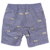 Embroidered Truck Chambray Short Dark SS25