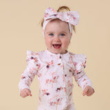Carousel Organic Snugglesuit Convertible Romper with Frill AW26