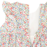 Floral Smocked Sunsuit Red Floral SS25