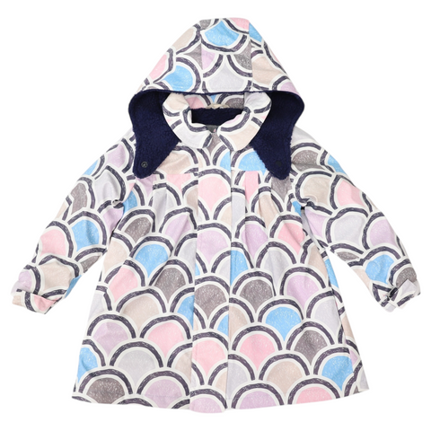 Arch Print Lined Raincoat Blue AW25