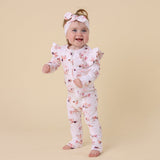 Carousel Organic Snugglesuit Convertible Romper with Frill AW26