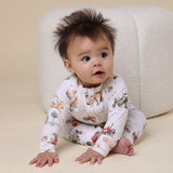 Diggers & Tractors Organic Snugglesuit Convertible Romper AW26