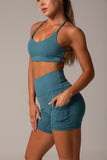 Flow Ladies Shorts- Jade Blue SS25