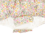 Floral Smocked Sunsuit Yellow SS25