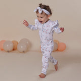 Sweet Swallows Organic Snugglesuit Convertible Romper with Frill AW26