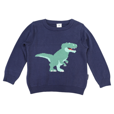 T-REX Sweater Navy AW25