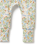 Tinker Floral Organic Zipsuit with feet AW24