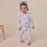 Sweet Swallows Organic Snugglesuit Convertible Romper with Frill AW26