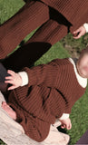 Chunky Knit Pants Choc AW26