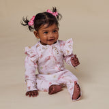 Boots & Bows Organic Snugglesuit Convertible Romper with Frill