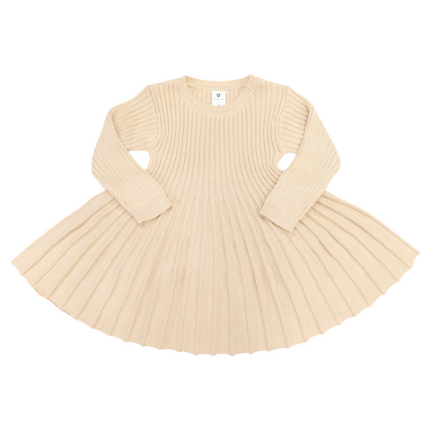 Knit Swing Dress Beige AW25