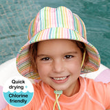 Girls Ponytail Swim Bucket Hat- Rainbow SS25
