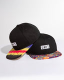 Fizzle Youth Headwear Flat Peak Snapback- Black SS25