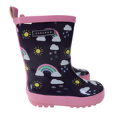 Sunshine & Rainbow Gumboot  Peacoat AW24
