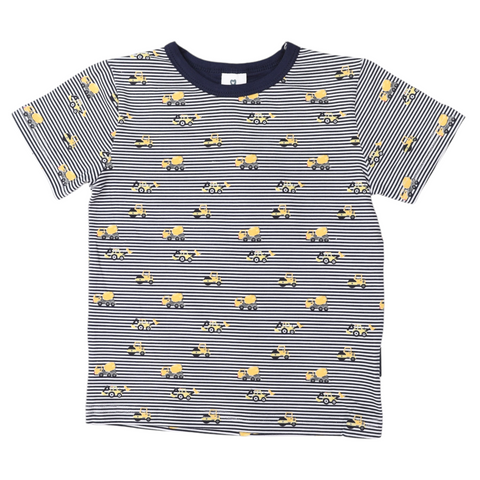 Trucks and Diggers Print Tee Navy SS24