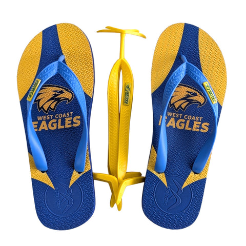 AFL - West Coast Eagles Regular Thongs + Additional Straps