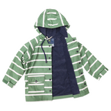 Colour Change Stripe Raincoat Green AW25