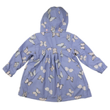 Butterfly Colour Change Terry Towelling Lined Raincoat Blue Heron AW24