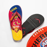 AFL - Brisbane Lions KIDS Thongs + Additional Straps