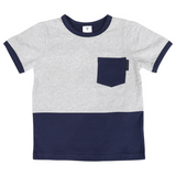 Colour Block Tee Navy SS25