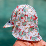 Girls Swim Legionnaire Flap Beach Hat- Hibiscus SS25