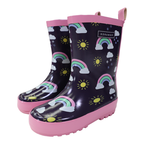 Sunshine & Rainbow Gumboot  Peacoat AW24