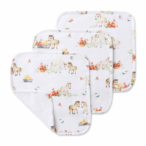 Pony Pal Organic Wash Cloths- 3pack