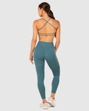 Flow Strap Ladies Sports Bra- Jade Blue SS25
