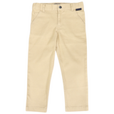 Stretch Twill Chino with Elastic  Waist Sand SS25