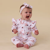 Carousel Organic Snugglesuit Convertible Romper with Frill AW26