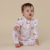 Butterfly Organic Snugglesuit Convertible Romper with Frill AW26