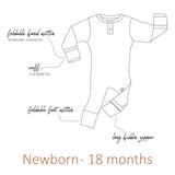 Rose Stripe Organic Growsuit
