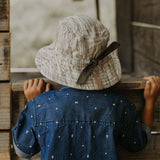 Heritage Explorer Boys Kids Reversible Sun Hat- Bark/ Olive