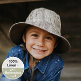 Heritage Explorer Boys Kids Reversible Sun Hat- Bark/ Olive