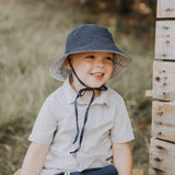Heritage Explorer Boys Kids Reversible Sun Hat- Charlie/ Indigo