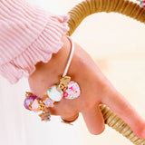 Petite Fleur Violets Charm Bracelet