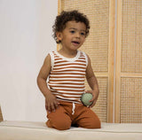 Biscuit Stripe Organic Singlet SS22