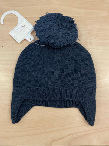 Finn Pompom Beanie- Denim Marle