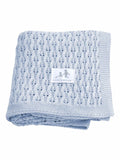 LATTICE POWDER BLUE- Baby Shawl