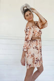 Tie Dye Rib Off Shoulder Womens Dress SS21