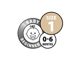 BIBS Colour- Size One | Peach 2 pack