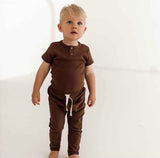 Chocolate Organic Short Sleeve Bodysuit SS22