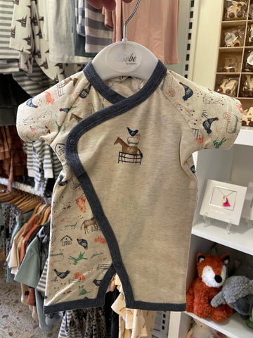 Beau Wrap Romper- Beau Print