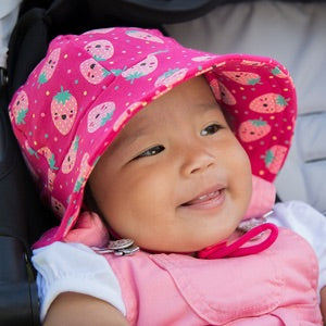Girls Baby Bucket hat Strawberries print