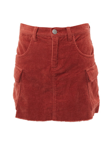 Scarlett Cord Skirt- Toffee