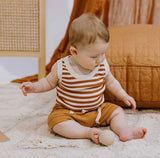 Biscuit Stripe Organic Singlet SS22