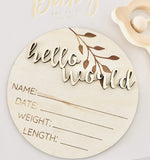 Classic Birth Announcement Disc- Natural