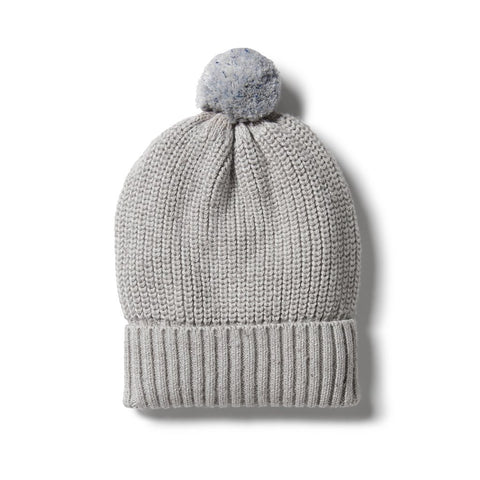 Knitted Hat- Glacier Grey Fleck