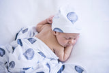 Cloud Chaser Baby Jersey Wrap & Beanie Set